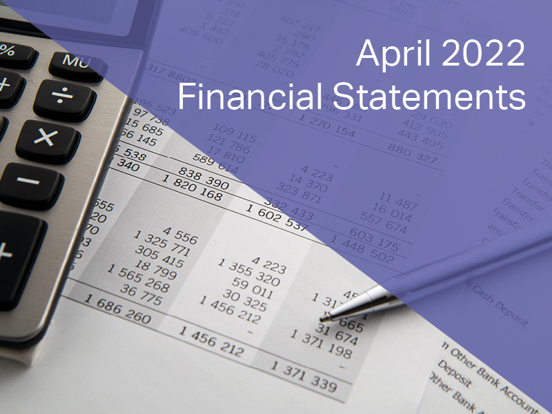 April Financial Statements