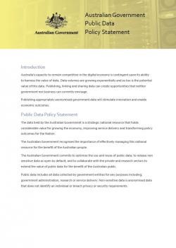 Image of the Public Data Policy Statement