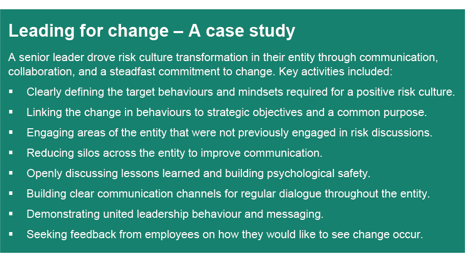 A case study on leading for change