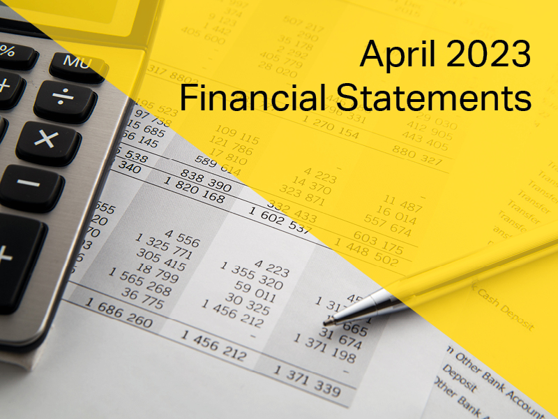 April 2023 Financial Statements banner