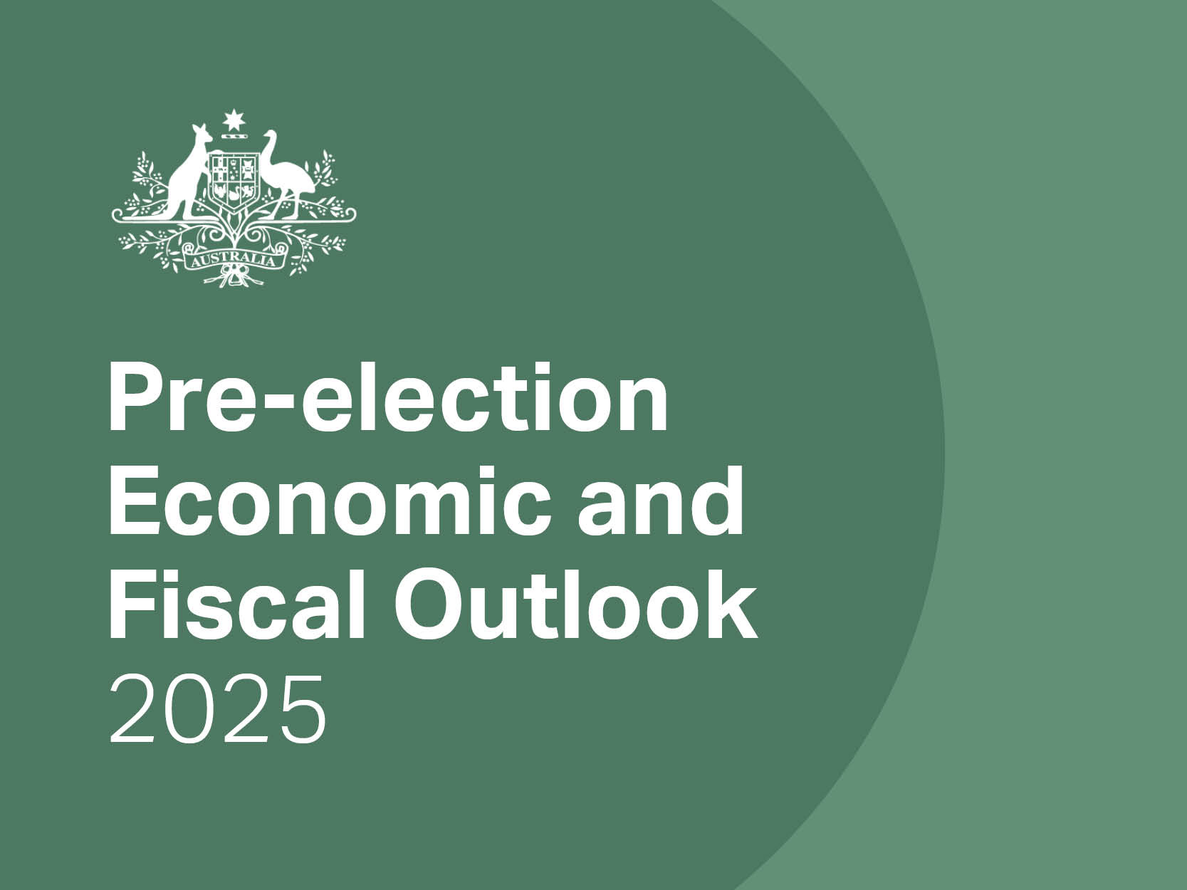 2025 pre-election economic and fiscal outlook green logo