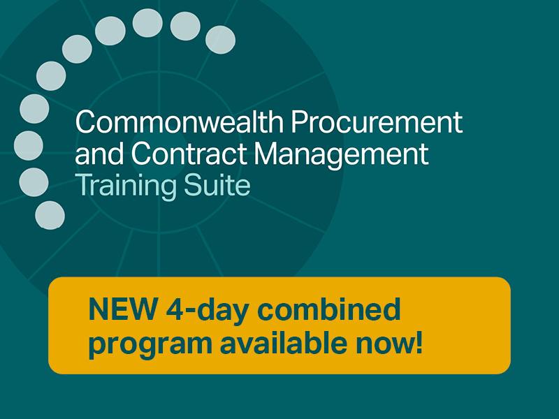 Applications open for the 4-day Commonwealth Procurement and Contract Management Combined Program