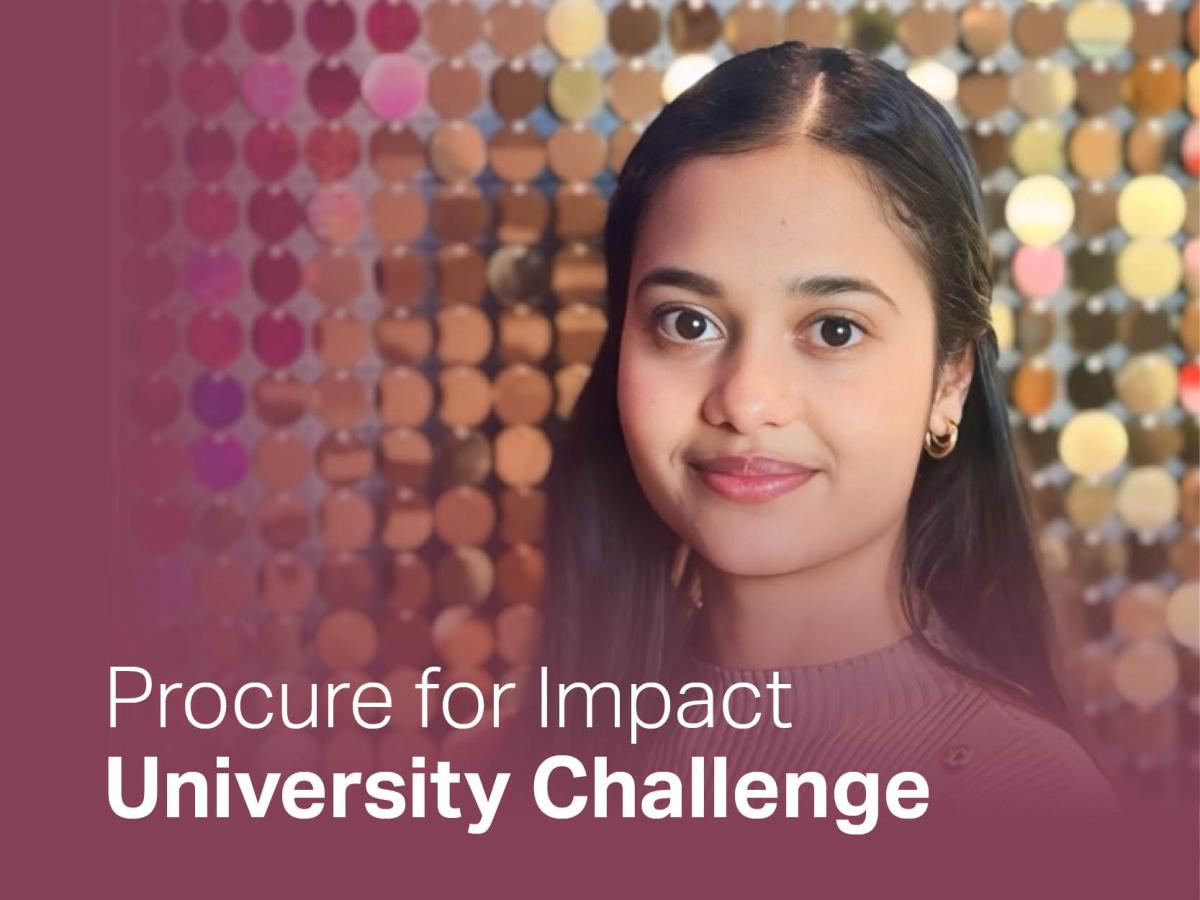 Image of a young woman Procure for impact university challenge
